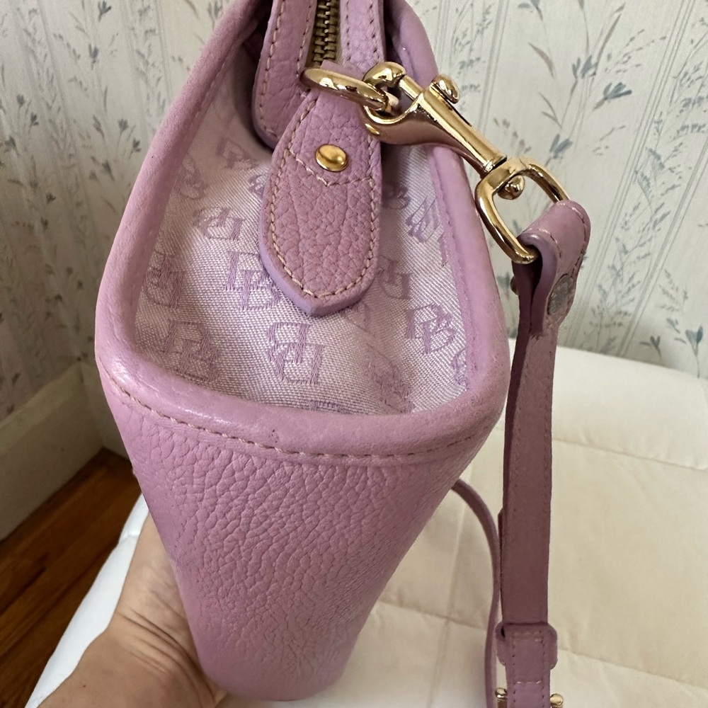 Dooney & Bourke Purple Canvas & Leather Monogram Crossbody - Picture 7 of 16